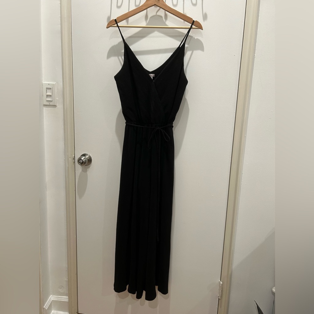 Black pleated jumpsuit
